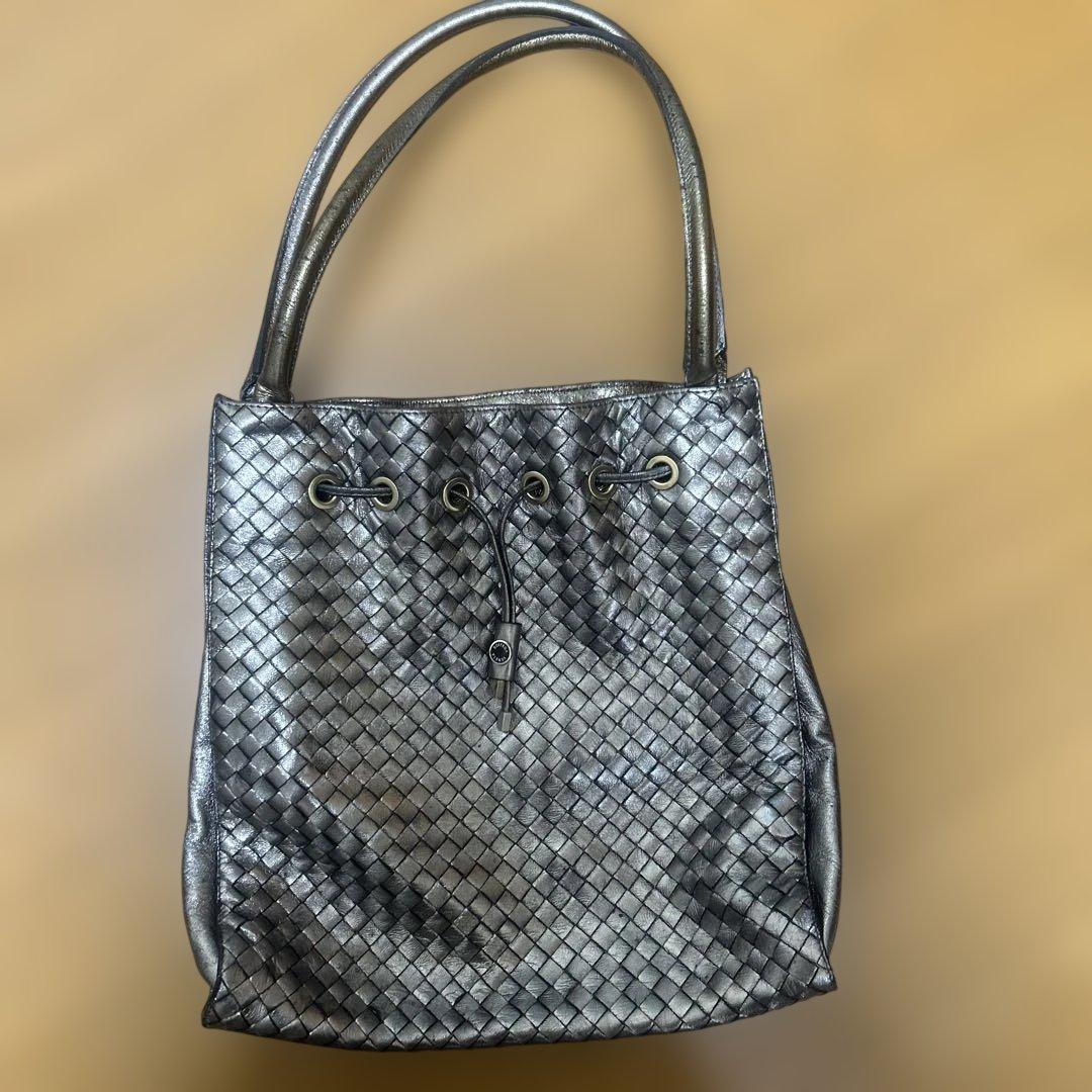 BOTTEGA VENETA シルバー トートバッグ