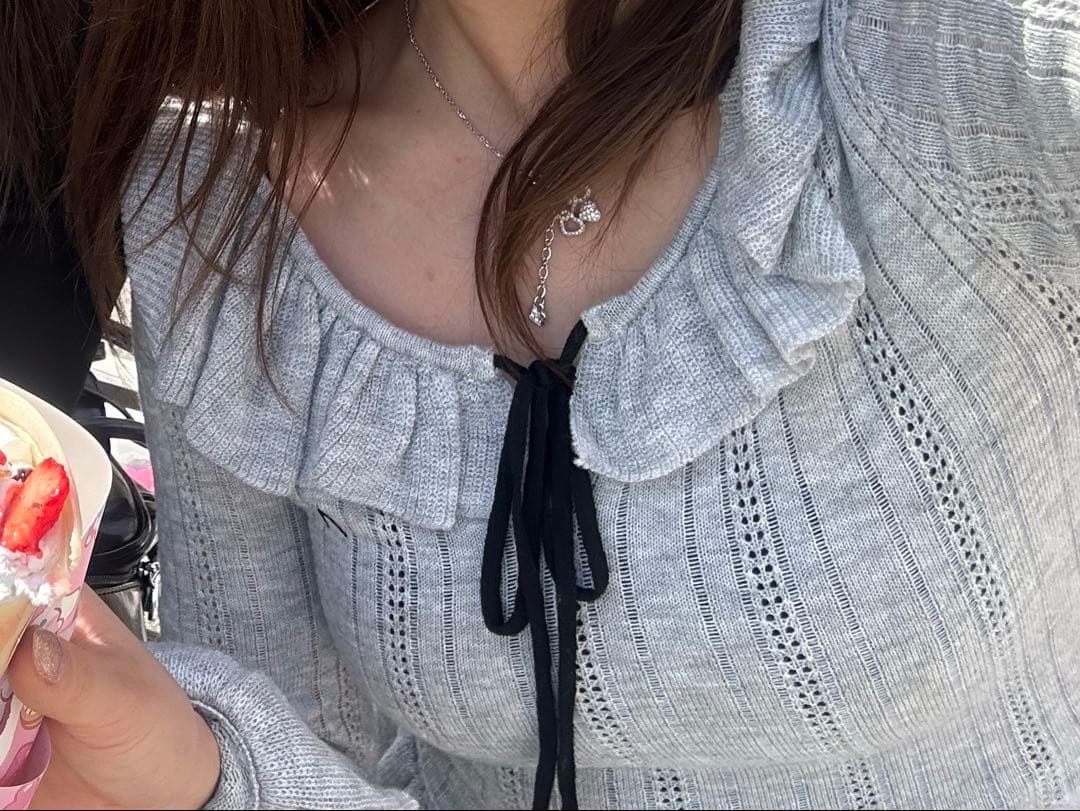 ワンピース Hana knit mini dress Gray