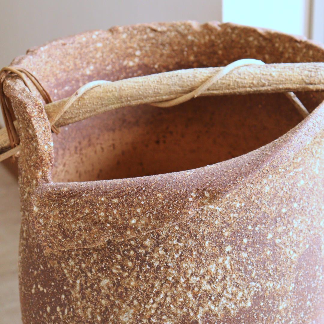 傘立て 手桶 信楽焼 陶器 日本製 アンブレラスタンド 花瓶