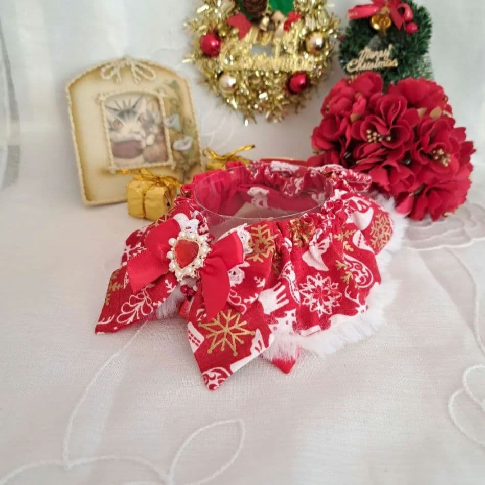 mumu、クリスマスシリーズ(赤サンタ)わんちゃん猫ちゃん用首輪