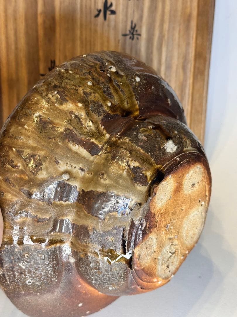 信楽・楽斎作 水指 大尺寸 共箱 茶道具 陶器