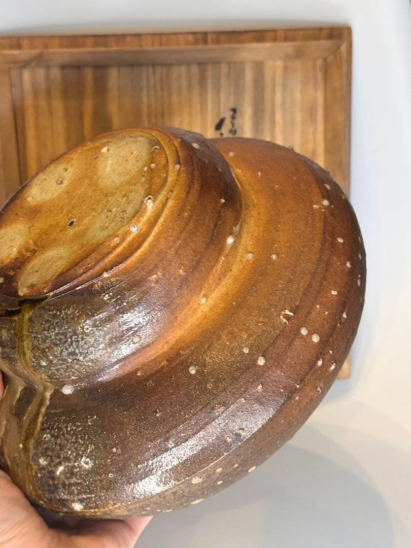 信楽・楽斎作 水指 大尺寸 共箱 茶道具 陶器