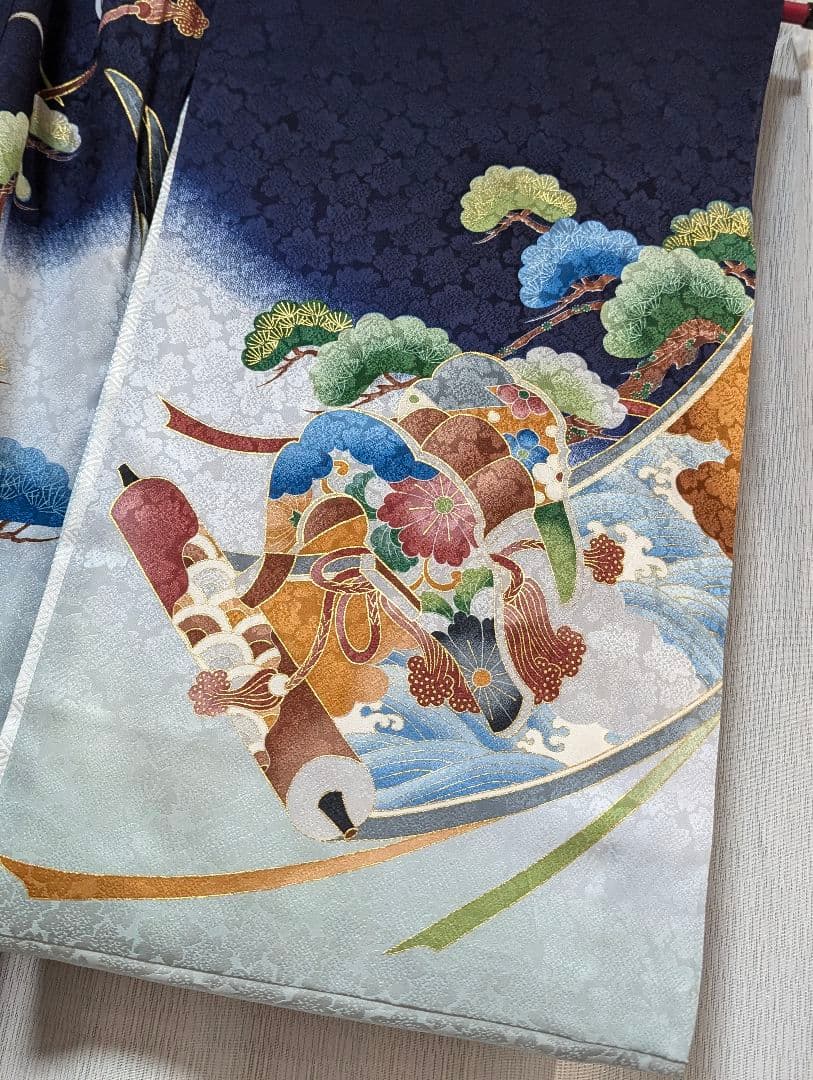 【あや】正絹　男の子お宮参り着物　産着　祝い着　長襦袢・小物付き　七五三