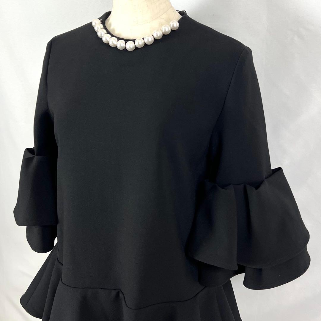 『未使用』YOKO CHAN パール フリル トップ ショートドレス チュニック