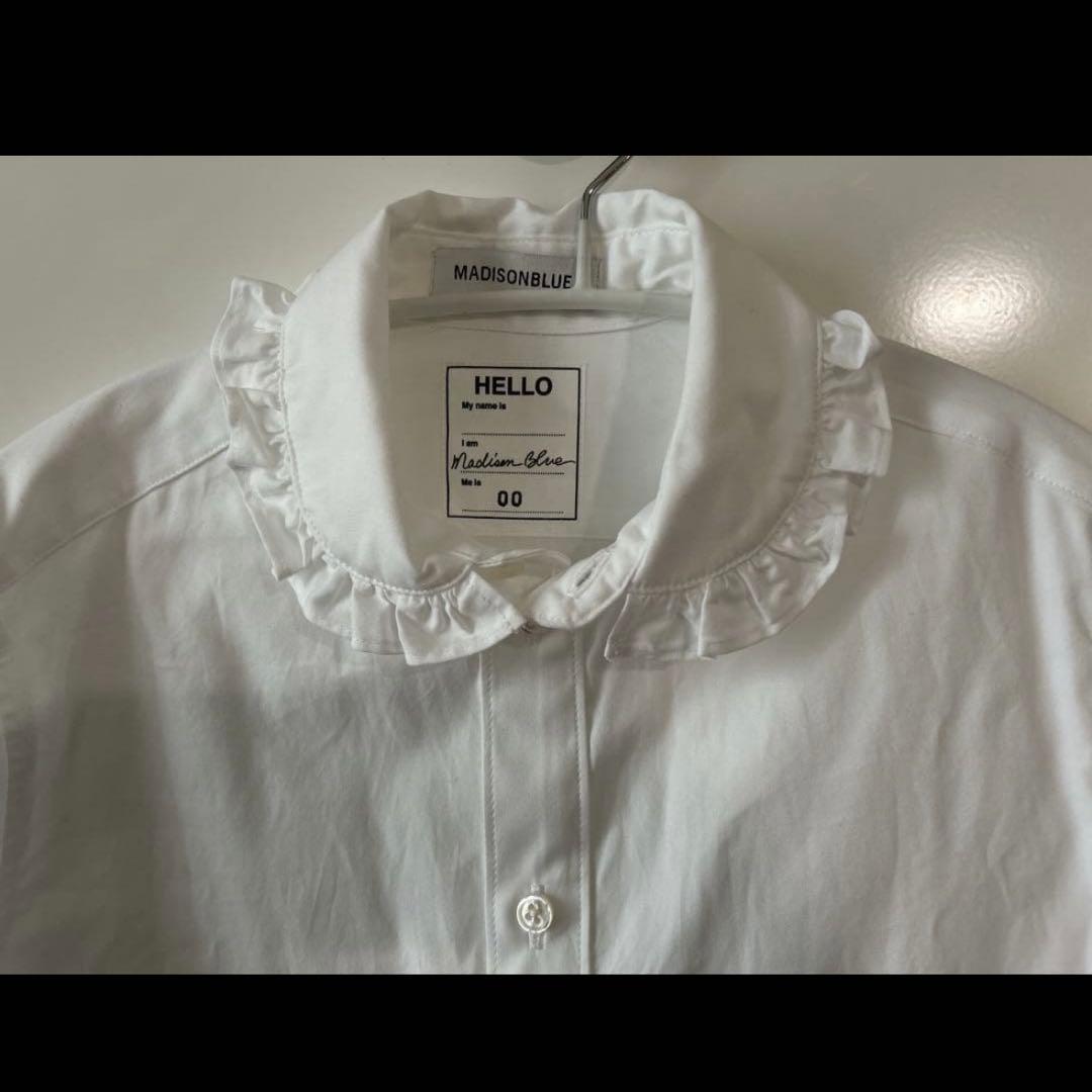 【MADISON BLUE】ROUND COLLAR FRILL SH L.OX