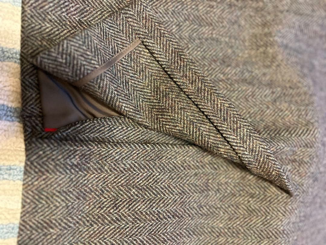 J.PRESSブラウン　ヘリンボーン柄のツイード織　ジャケット