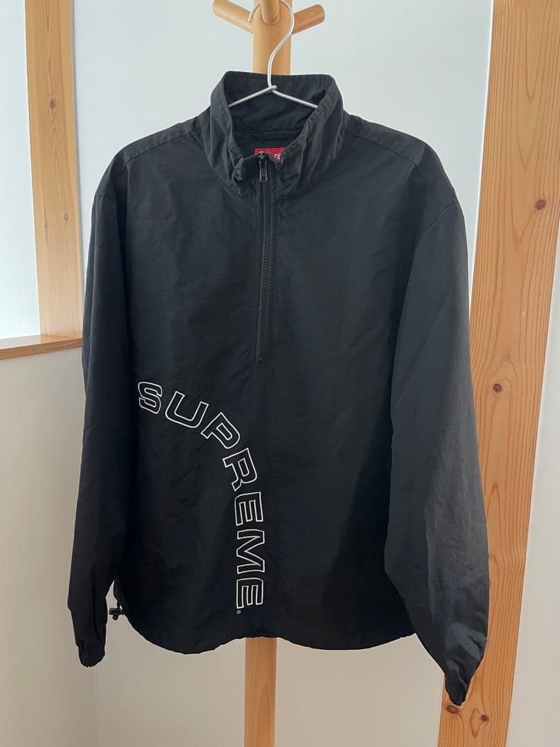 SUPREME Corner Arc Half Zip Pullover 黒 S