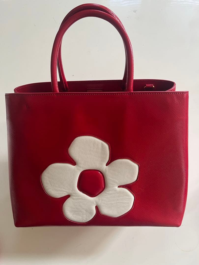 ドリア PRADA フラワー トート(ストラップ付)