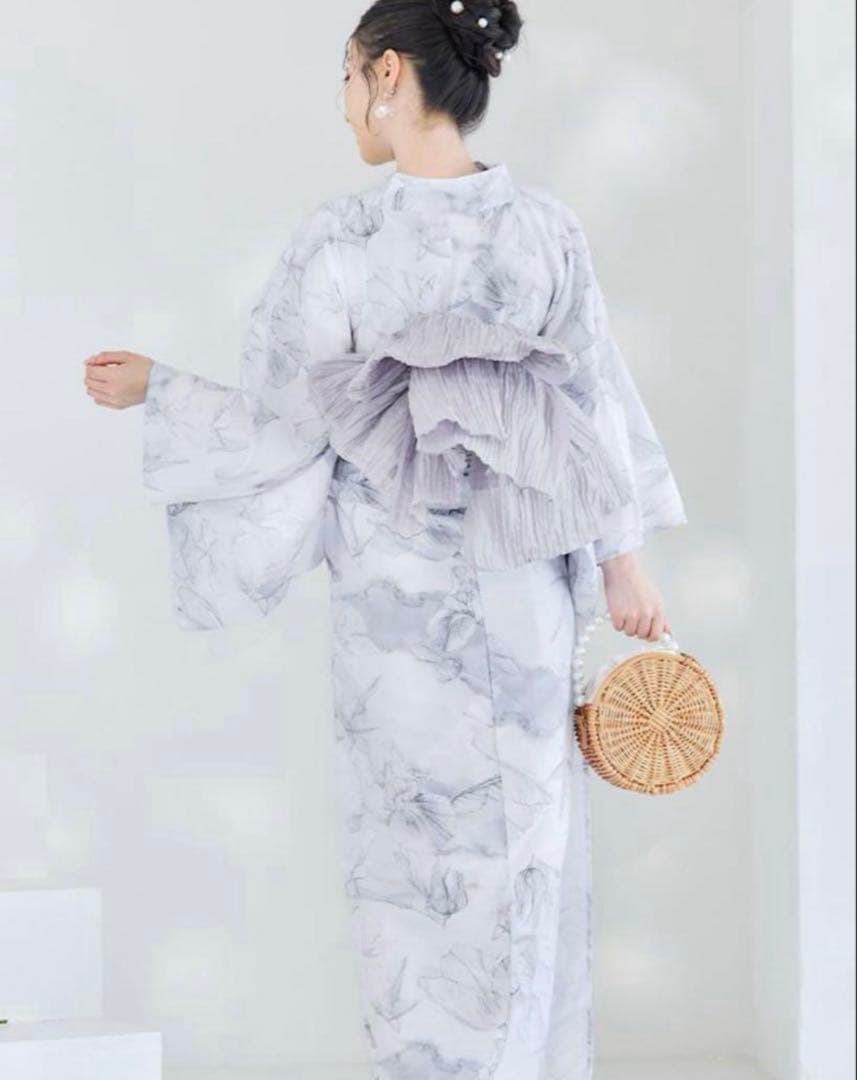 sugar&JEWELS　Riuコラボ 大理石x百合柄浴衣　2点セット