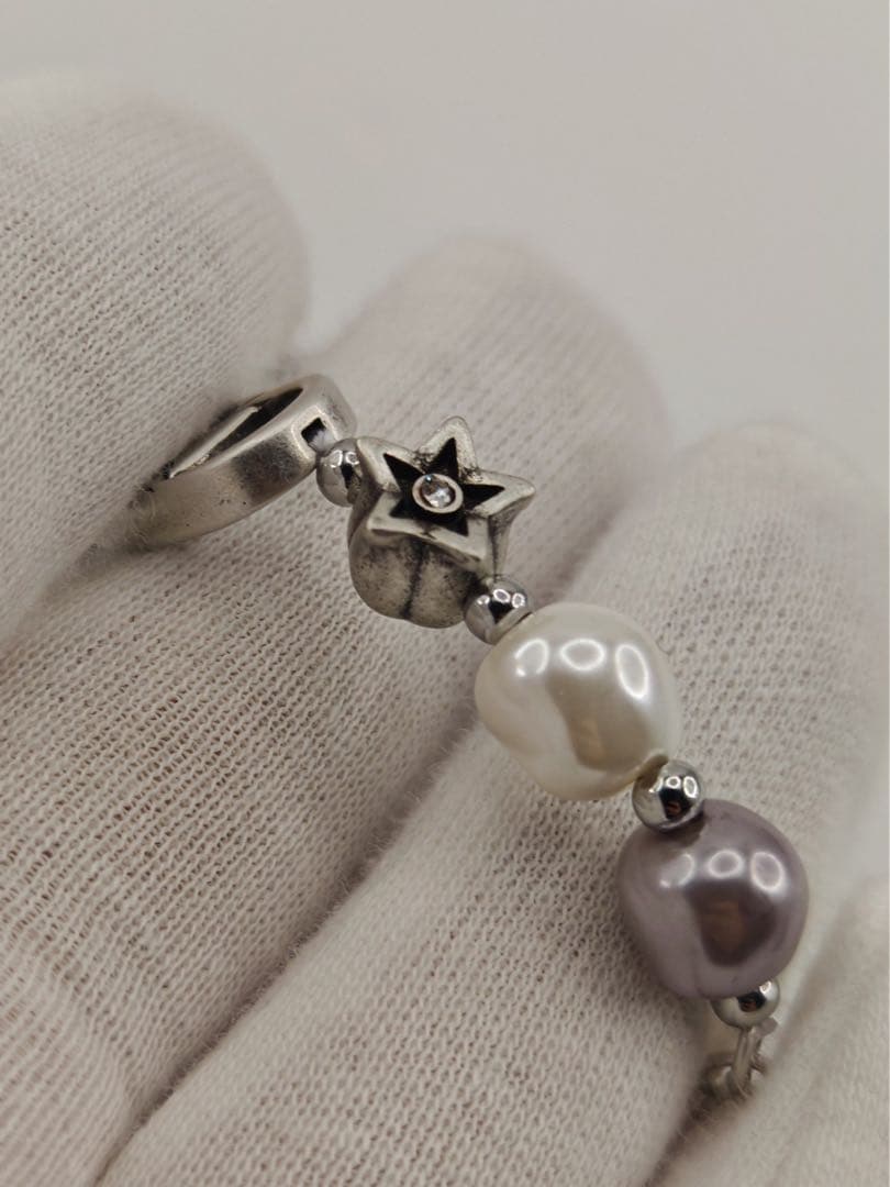 DIOR パールネックレス＆ブレスレット 2点セット シルバー　美品