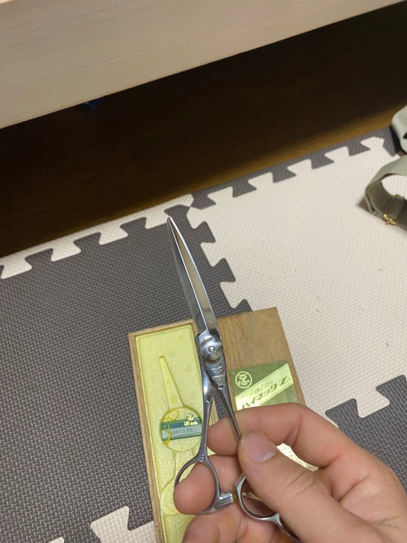 ハイネタ Hi-heta シザー ステンレス製 木製ケース付き