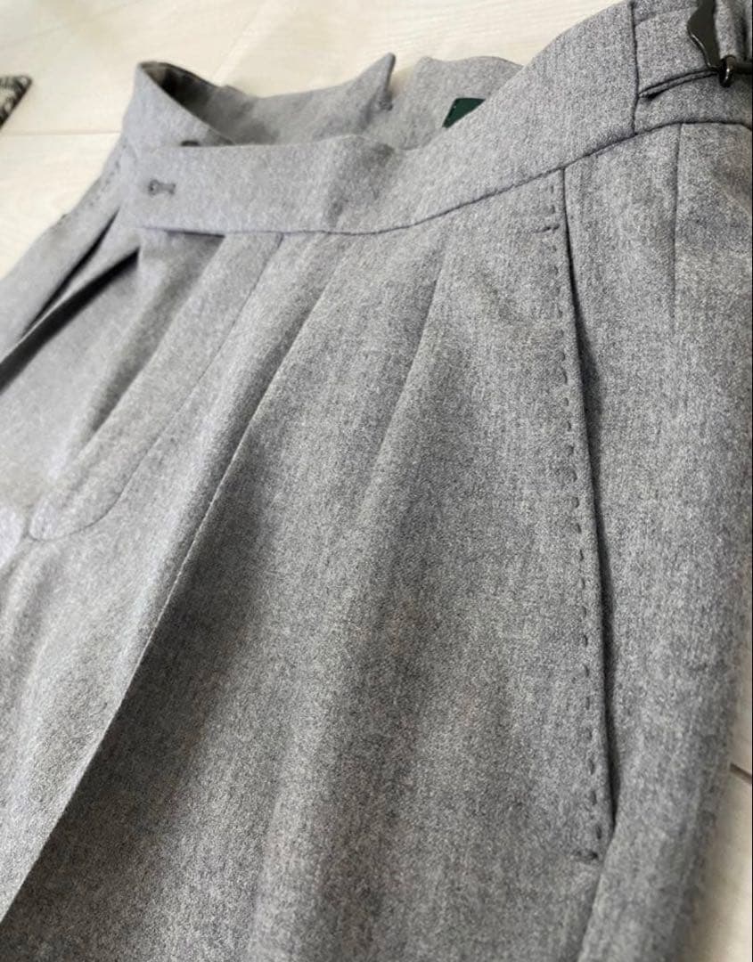 BERWICH/ベルウィッチ / フランネル 2プリーツ サイドアジャスター