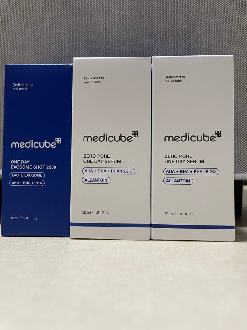 medicube zeroporeワンデイセラム、エクソソームショット2000