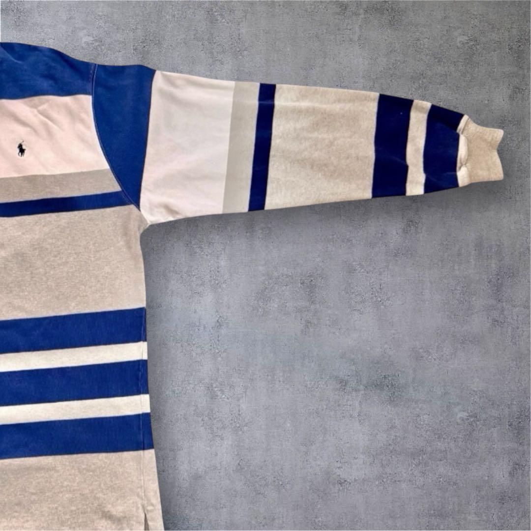 90s ラルフローレン ラガーシャツ USA製 L ビッグサイズ