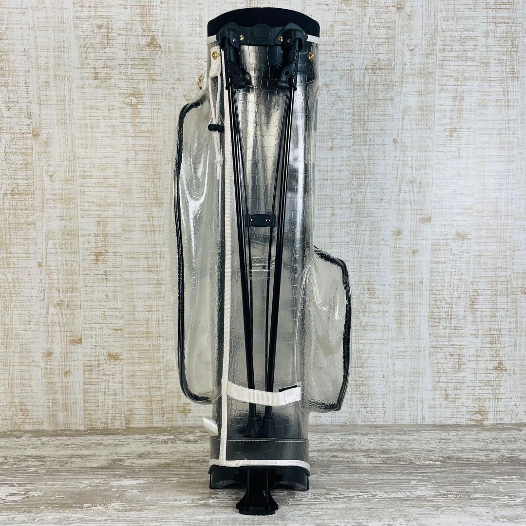 Muta Marineムータマリン　エンボスクロコ クリアスタンドキャディバッグ