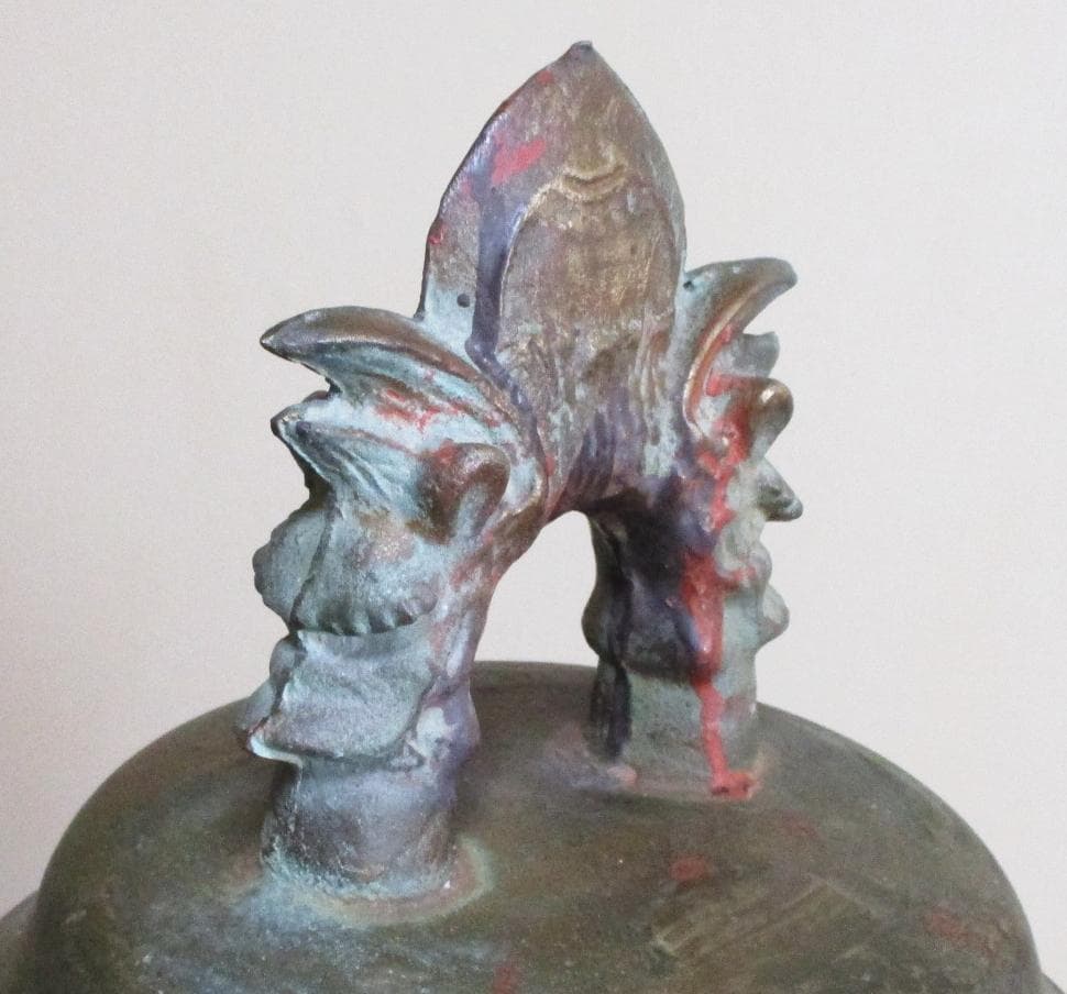 銅製半鐘　佐野天明　天明鋳物 釣鐘 龍文５８㎝　２３.３kg　訳あり