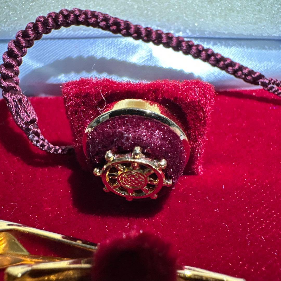 全日本海員組合　特別功労賞　18金ダイヤモンド　タイピンバッチ