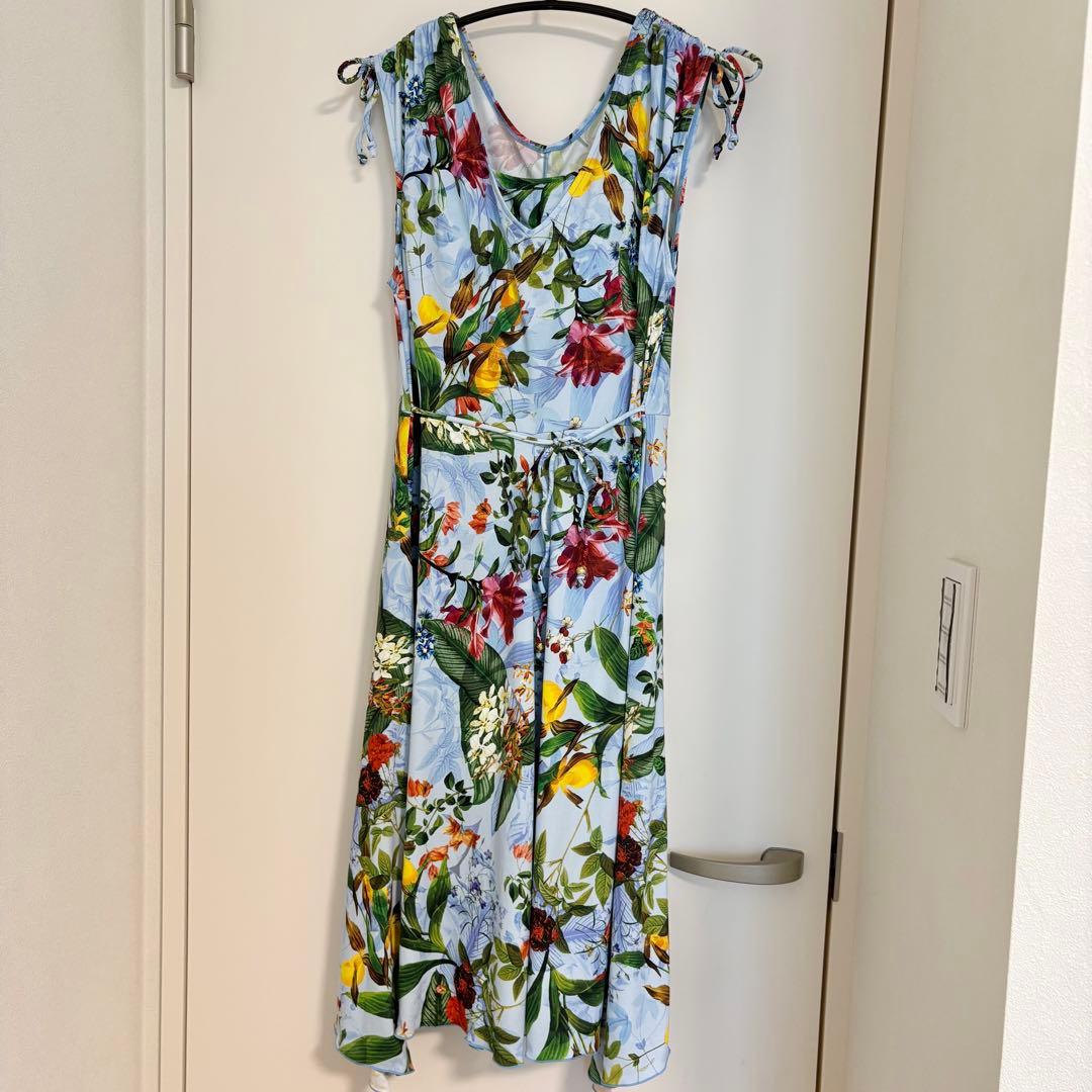 Coral veil ショルダードレス3点　水着セット　9号　ブルー