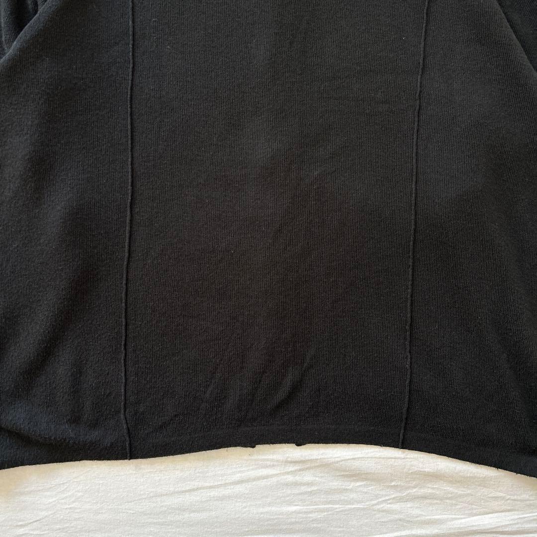 【サイズ1 / KAIKO】ボックスニットシャツ ブラック