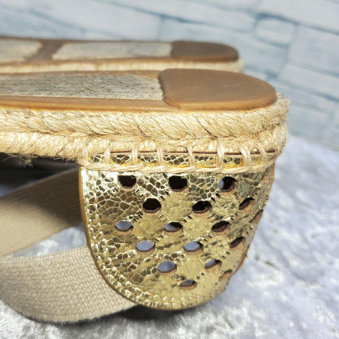 【極美品】✨Tory Burch 23cm パンチングレザー ゴールド ロゴ 6