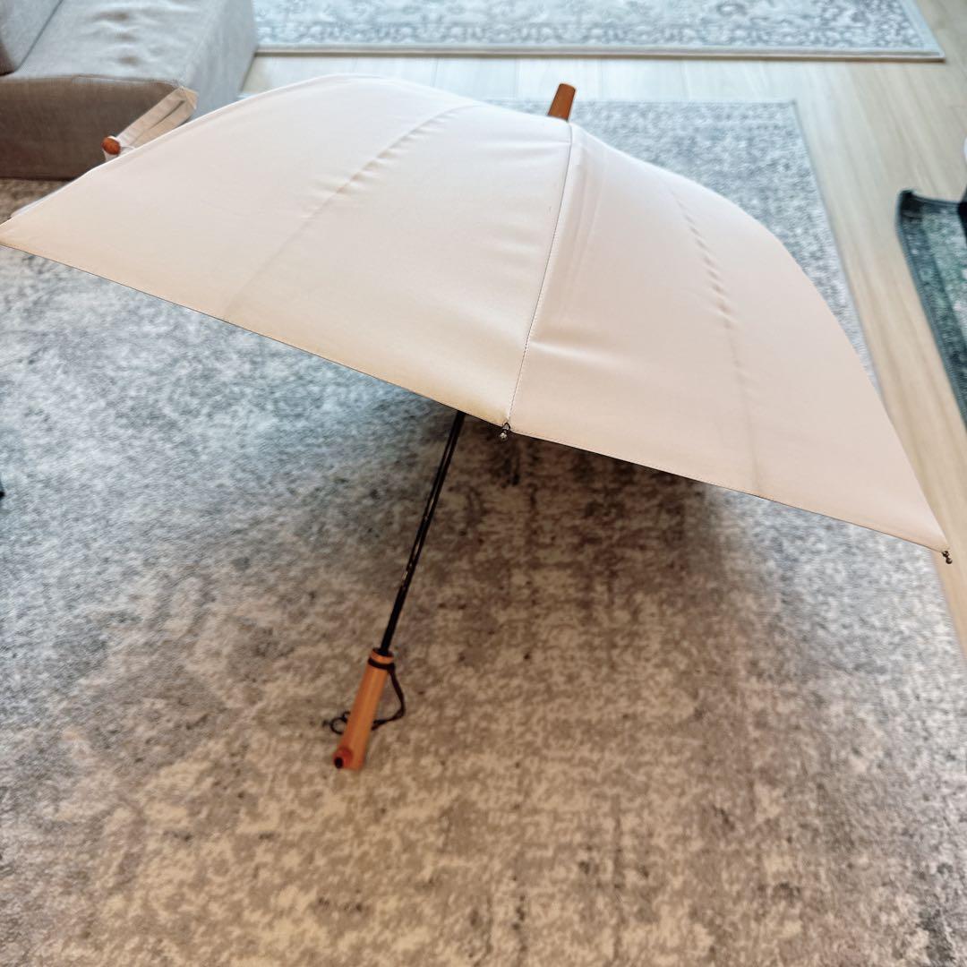 ★サンバリア100 日傘　長傘　S 無地　ホワイト