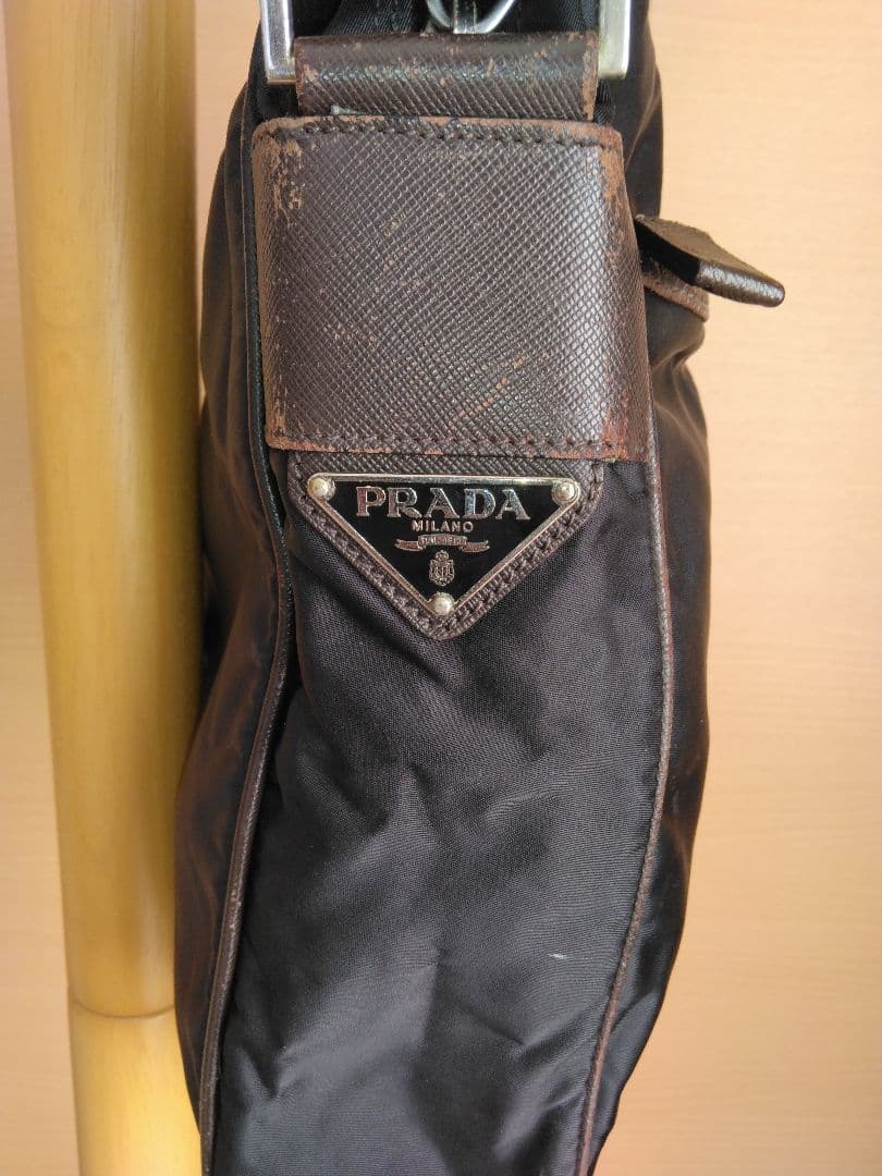 【希少色:ブラウン】PRADA プラダ ナイロン ショルダー バッグ