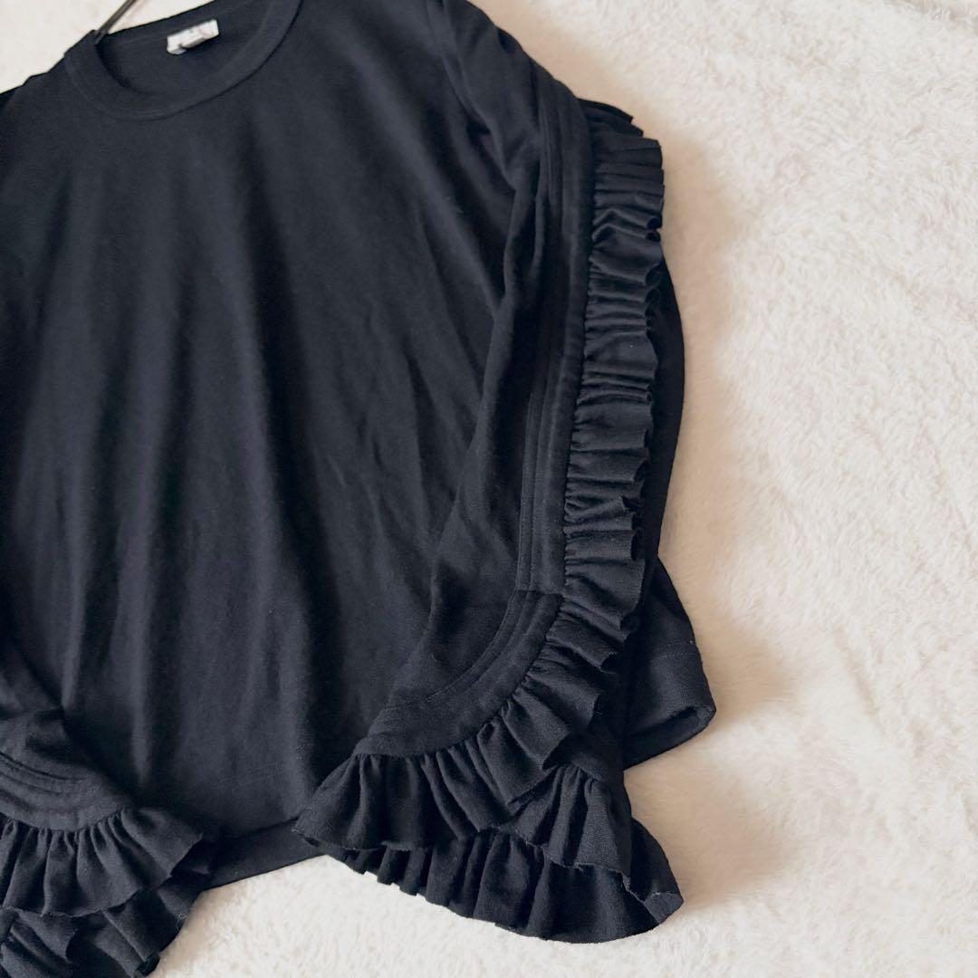 6179 希少✨ ノワールケイニノミヤ フリルスリーブトップス AD2021 黒