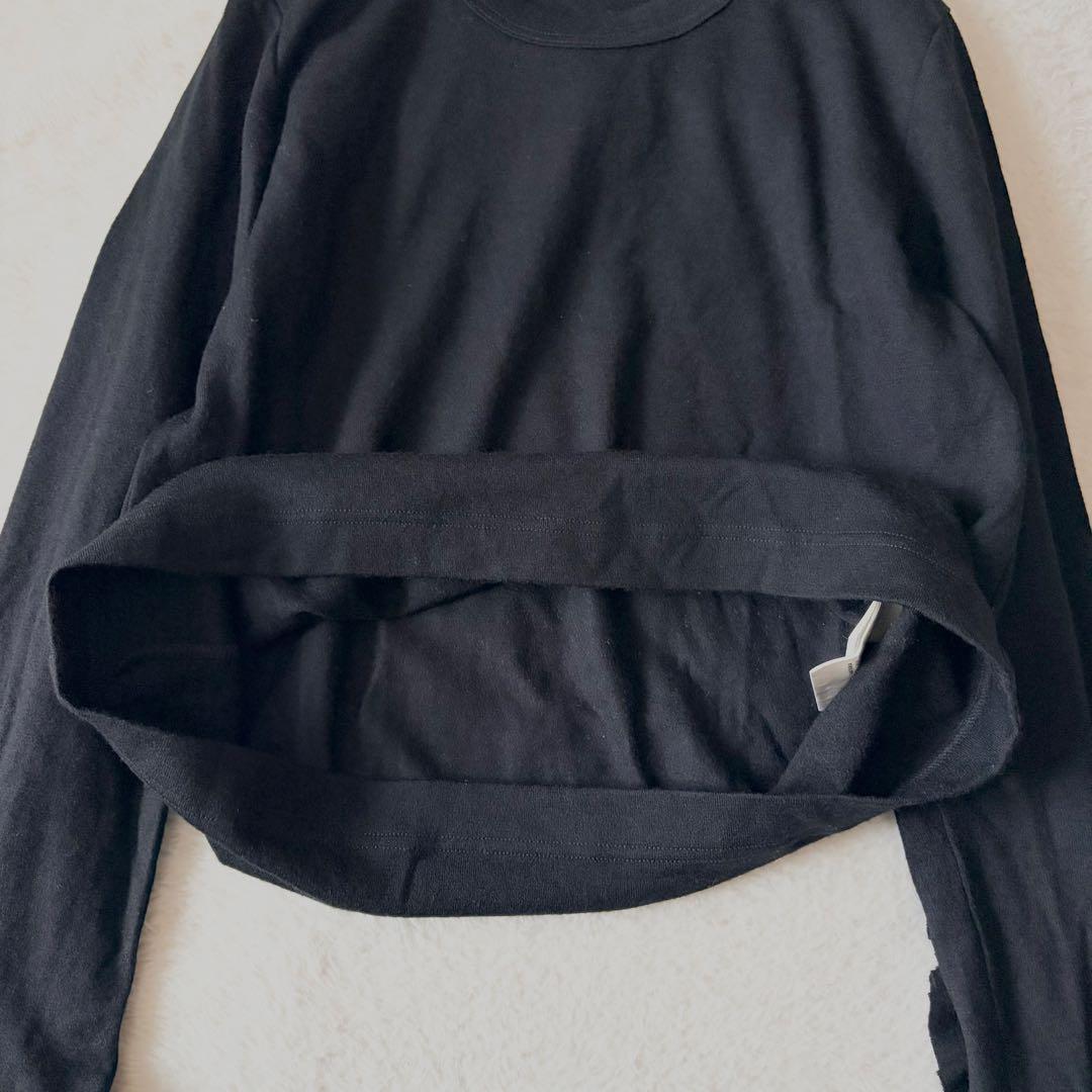 6179 希少✨ ノワールケイニノミヤ フリルスリーブトップス AD2021 黒