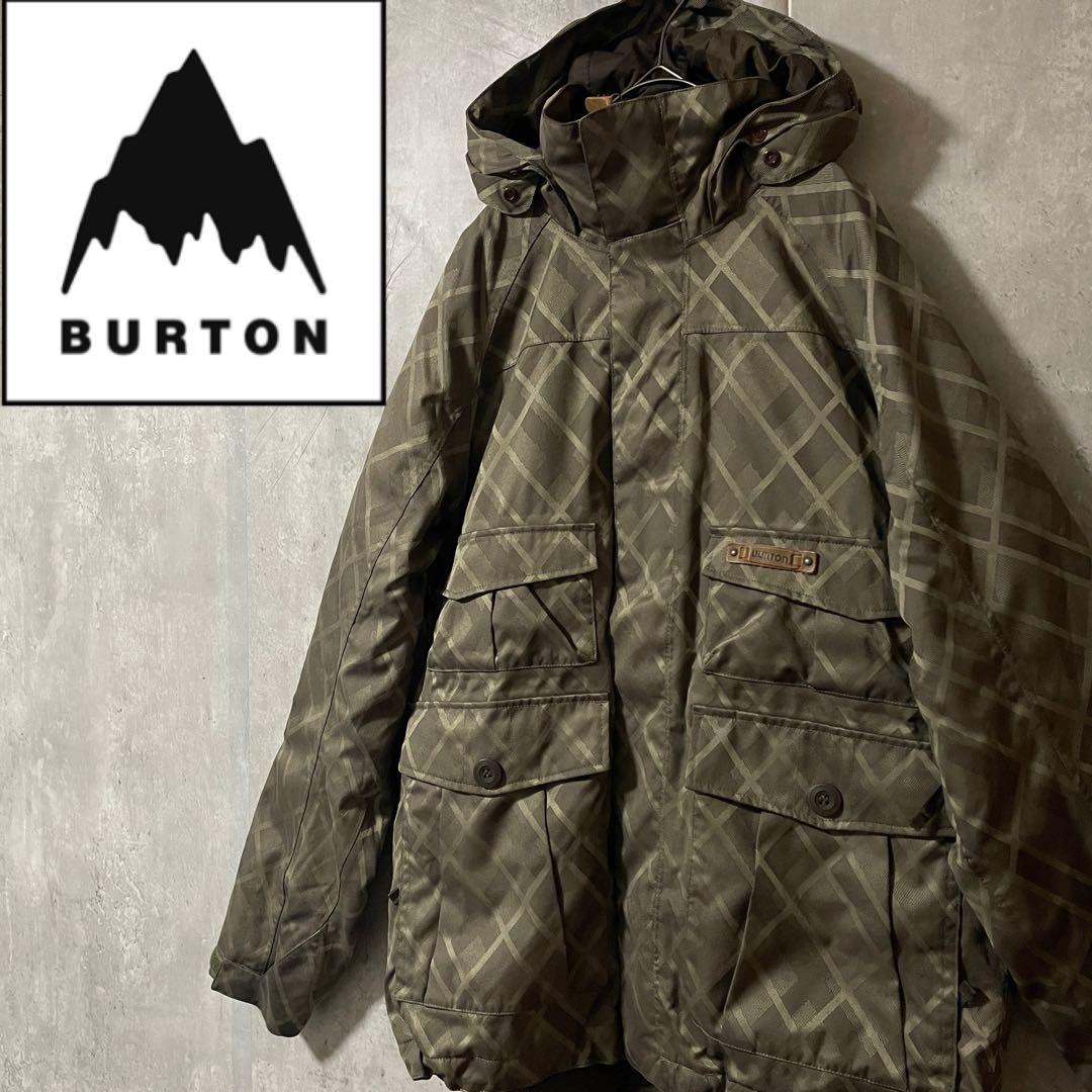 Burtonバートンスキーウェアスノーボードジャケットパーカーフード付きブラウン