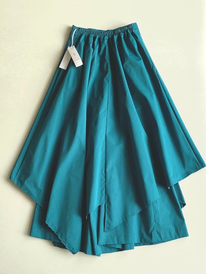 UN3D. ASYMME LAYERED PANTS ターコイズ