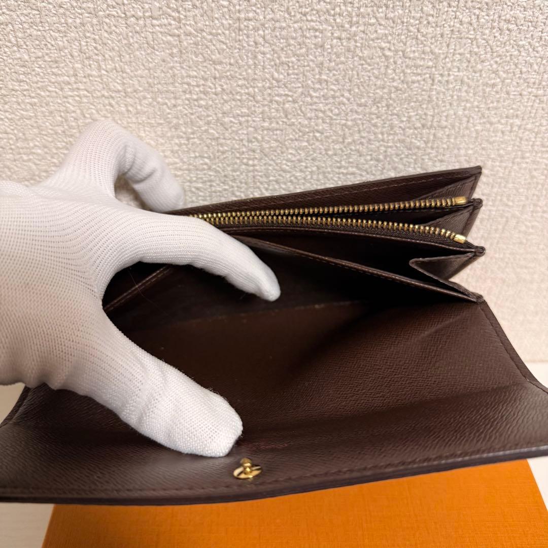 LOUIS VUITTON ダミエ・エベヌ　長財布　ポルトフォイユ・サラ