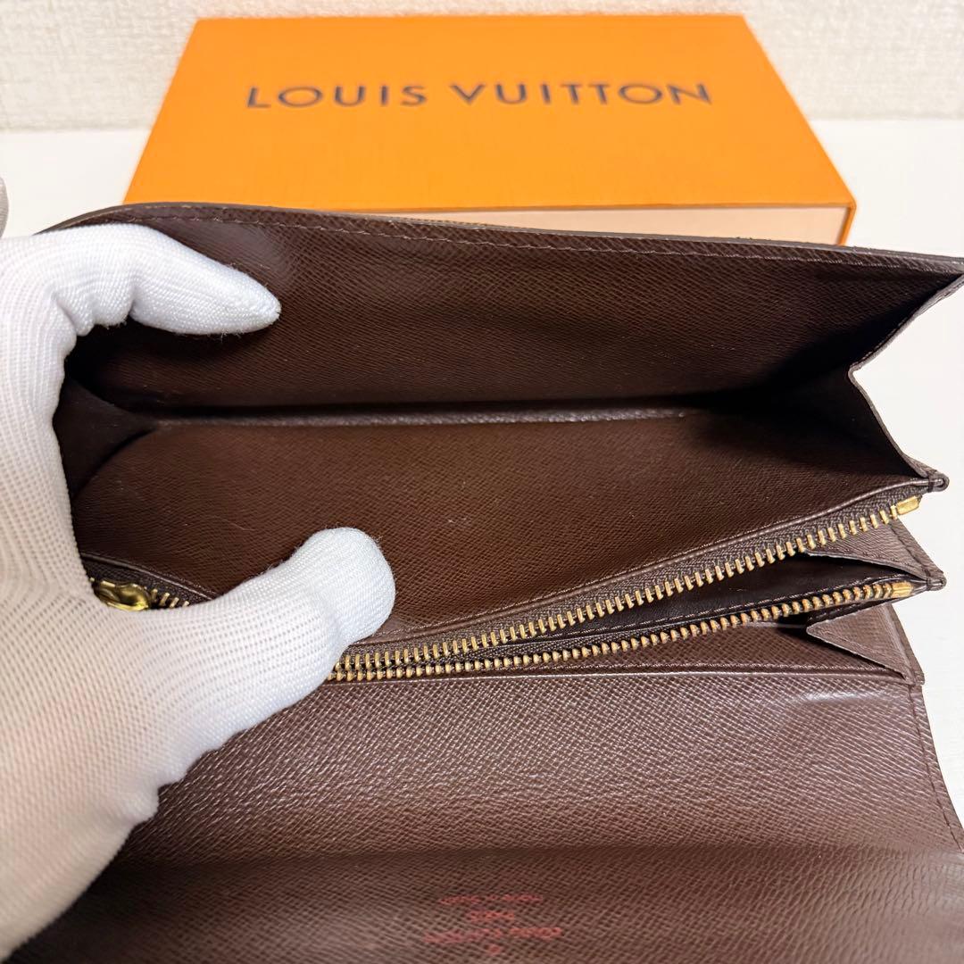 LOUIS VUITTON ダミエ・エベヌ　長財布　ポルトフォイユ・サラ
