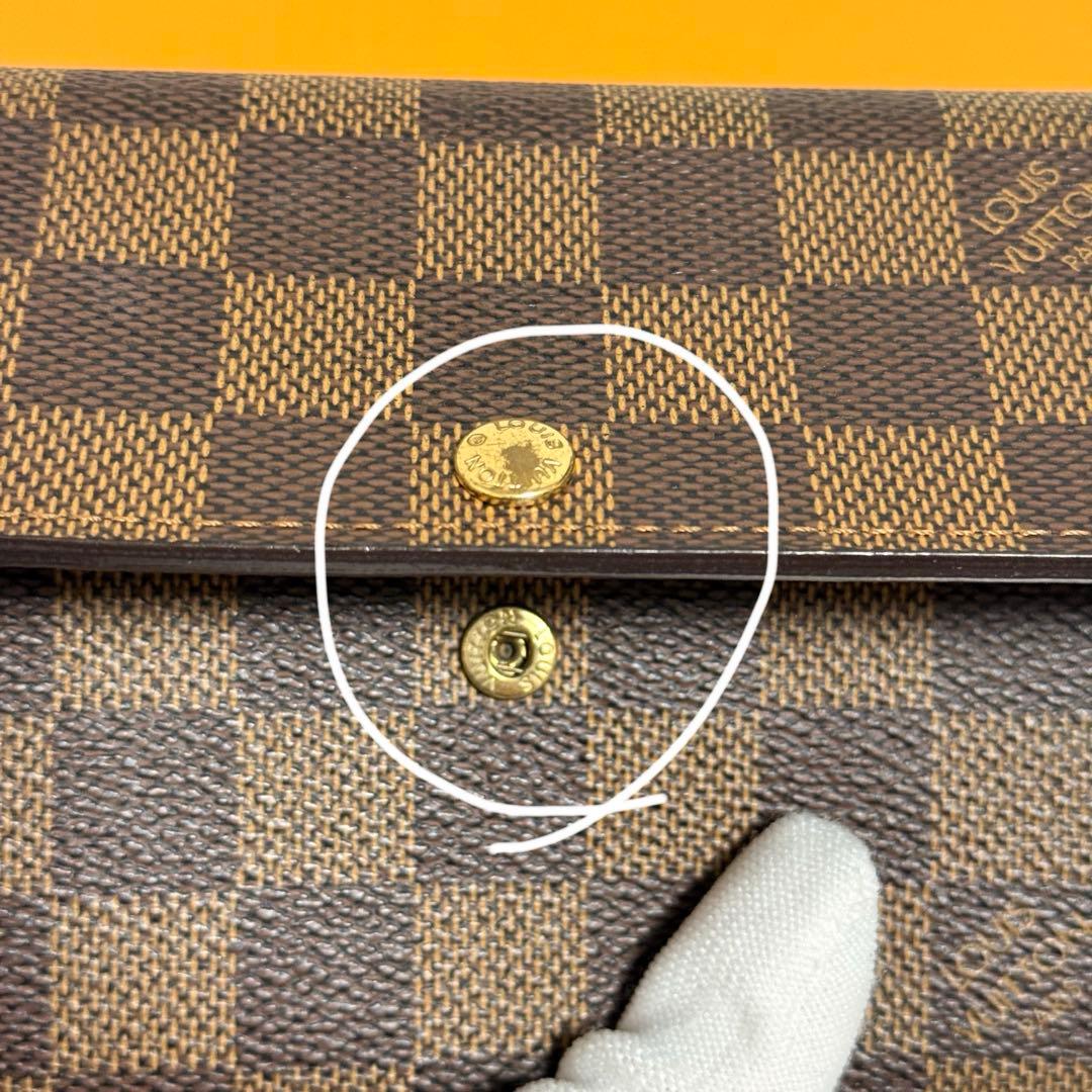 LOUIS VUITTON ダミエ・エベヌ　長財布　ポルトフォイユ・サラ