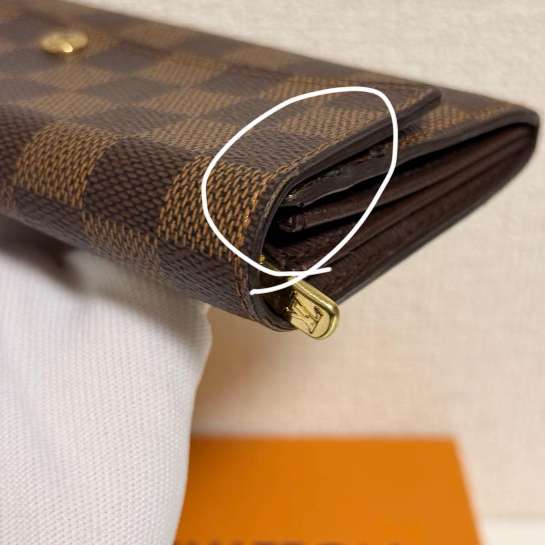 LOUIS VUITTON ダミエ・エベヌ　長財布　ポルトフォイユ・サラ