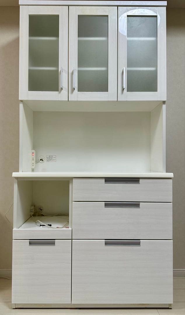 キッチンボード 幅100 ニトリ　ダリア DAHLIA-100KB-WH 食器棚