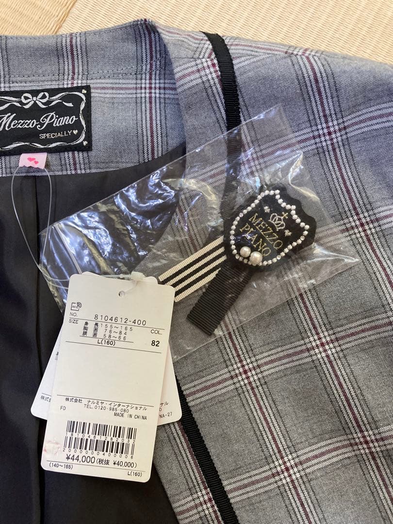 ★値下げ中！タグ付・ほぼ未使用★メゾピアノ 卒服 160 ワンピース ジャケット