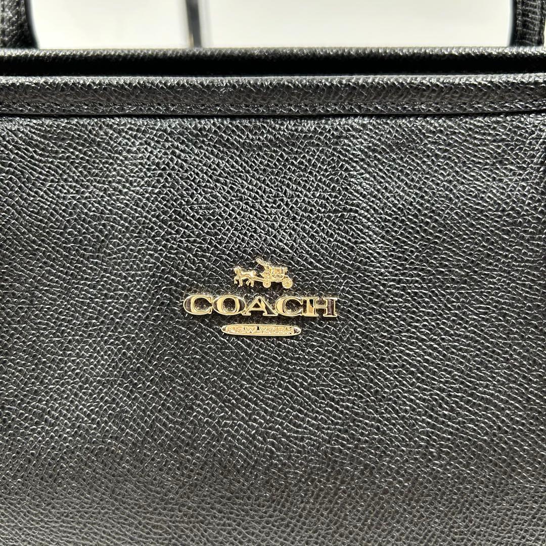 極美品【COACH】ビジネスバッグ トートバッグ レザー 黒 大容量 A4収納