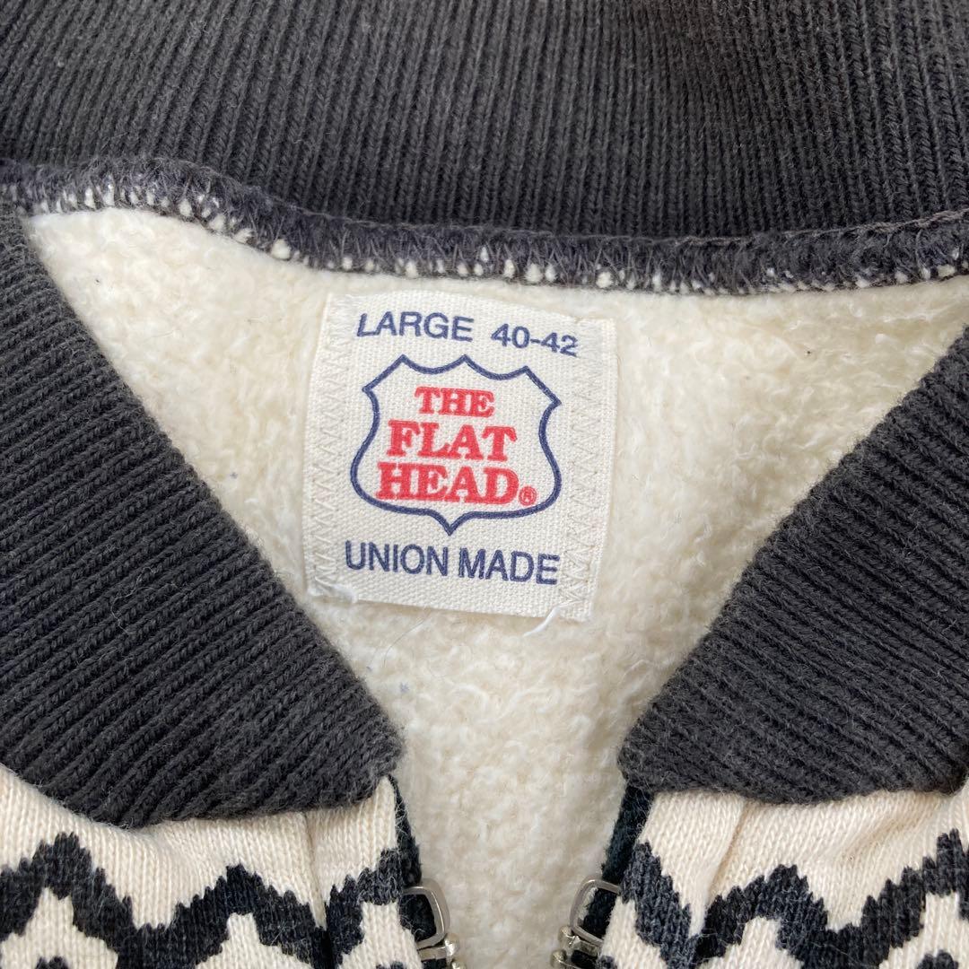 ゆめかず THE FLAT HEAD ジップアップスウェット L