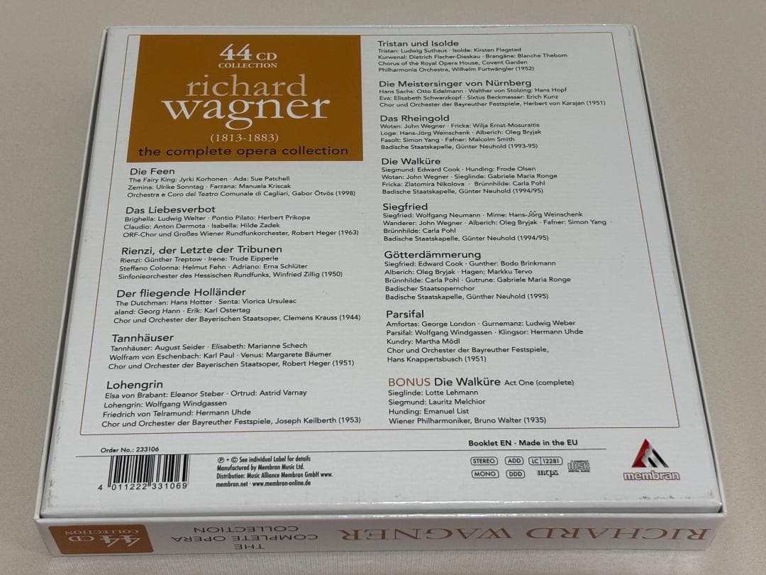 44CD◇ワーグナー：オペラ・コレクション、オペラ 100周年　エディション◇M