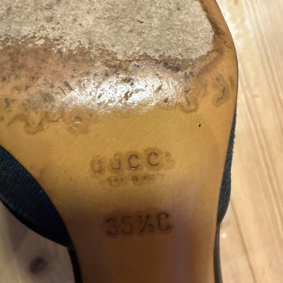 GUCCI ブラック ミュール 35ハーフC