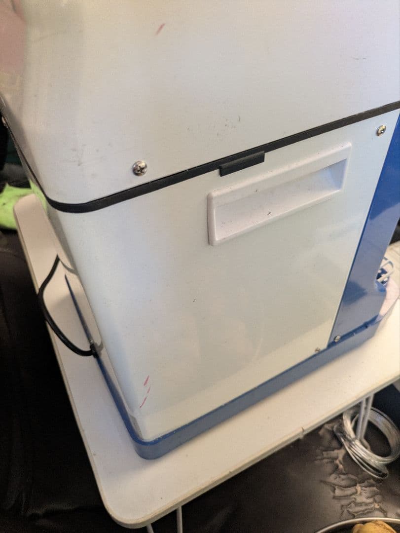 かき氷機 青と白 コンパクト