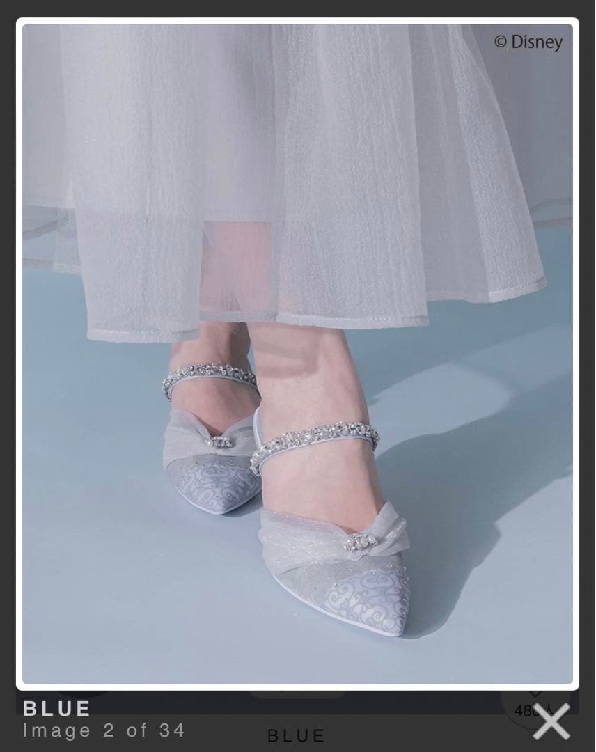 【DISNEY/ディズニー“シンデレラ”シリーズ】ドレスアップミュール Lサイズ