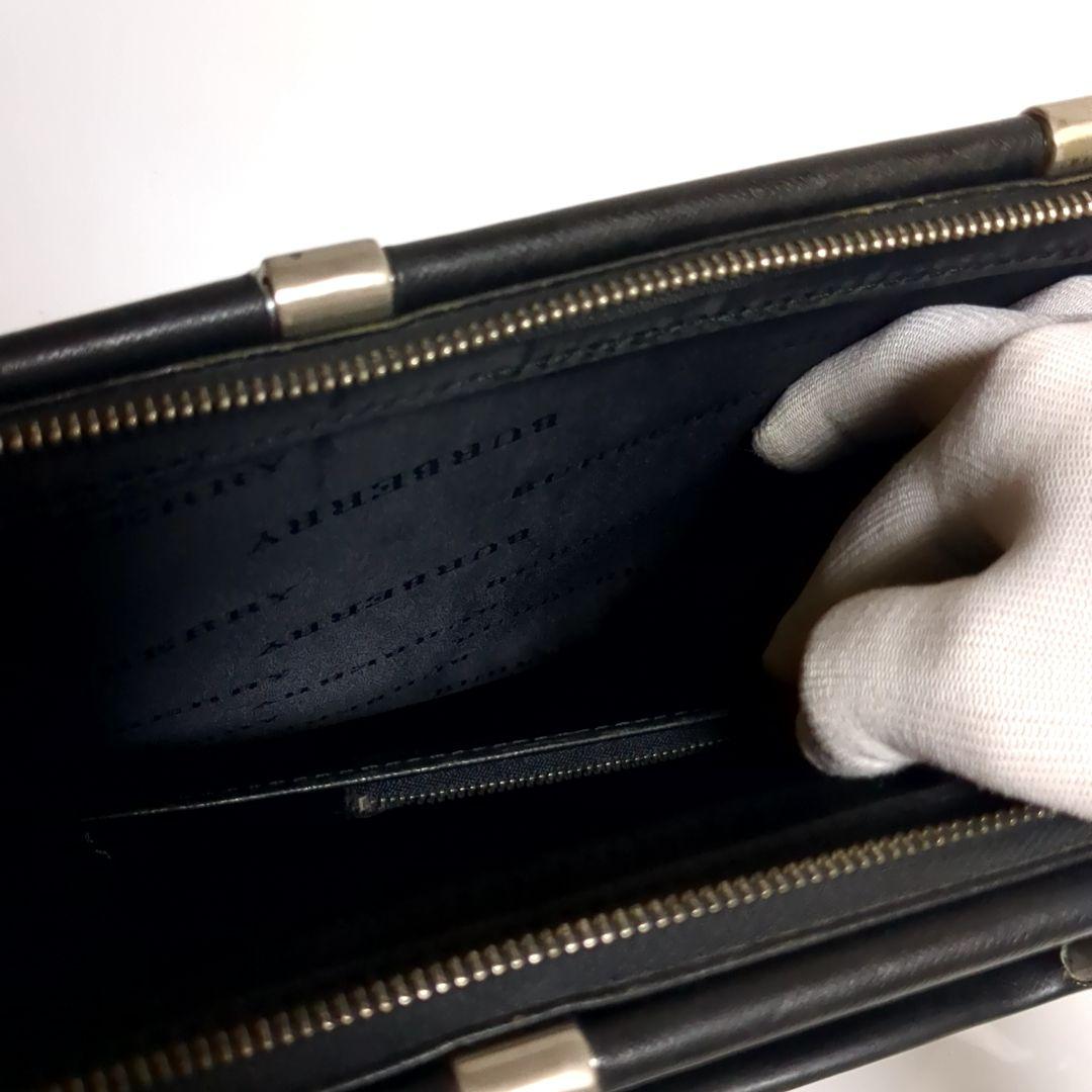 ✨BURBERRY✨ビジネスバッグ チェック レザー ブラック