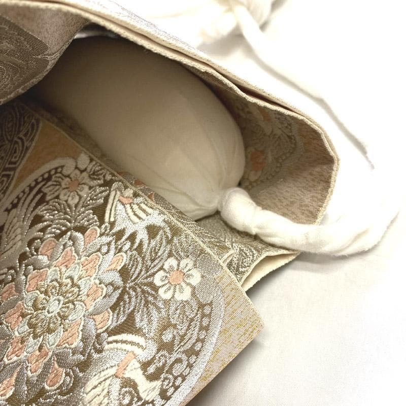 512mr64▲ワンタッチ作り帯 きものやまと 金糸 二重太鼓 袋帯▲美品