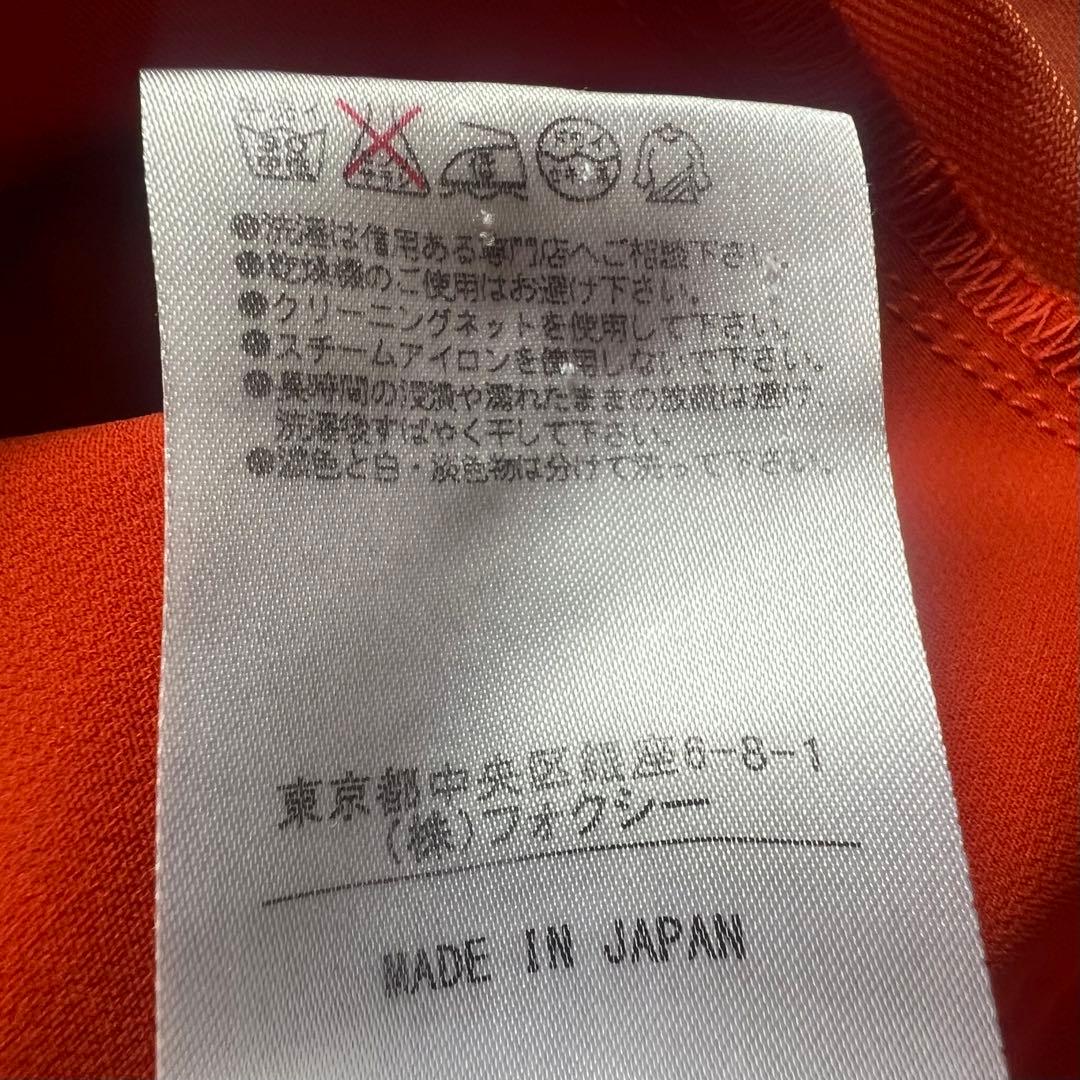 【美品】FOXEY NEW YORK 膝丈ワンピース オレンジ 38