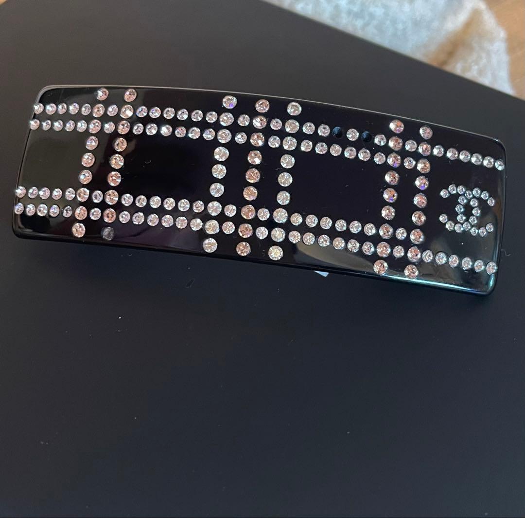 CHANEL ストーン装飾 ヘアクリップ