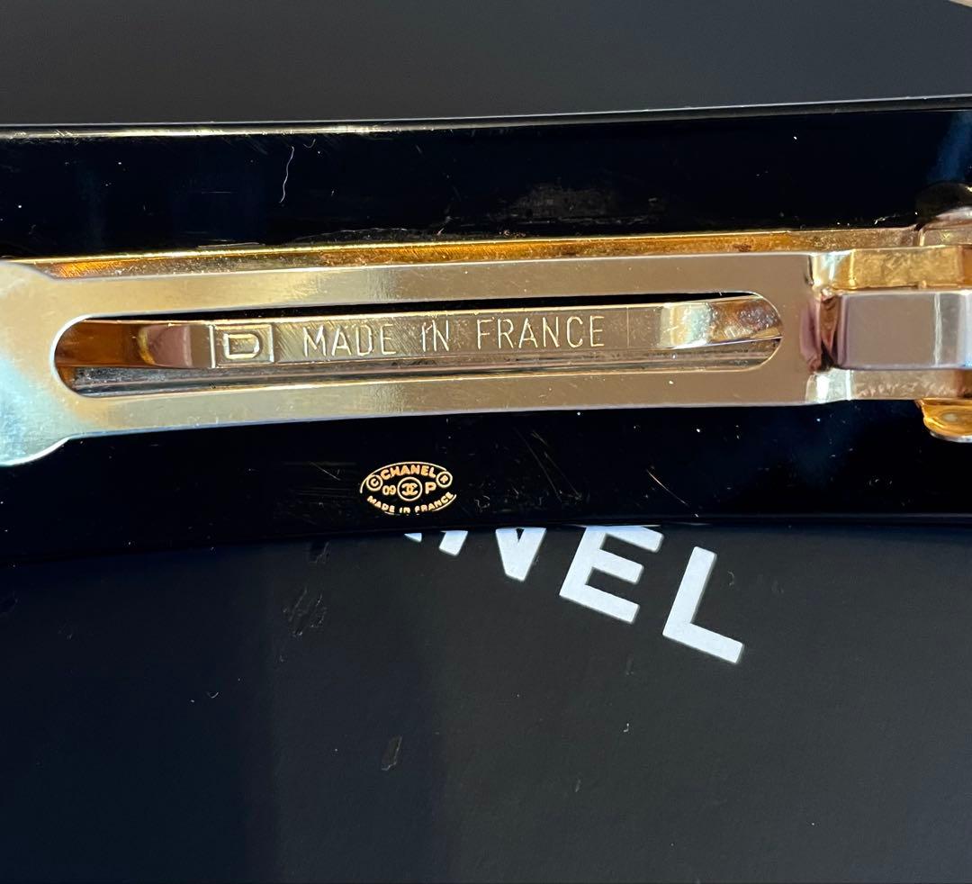 CHANEL ストーン装飾 ヘアクリップ