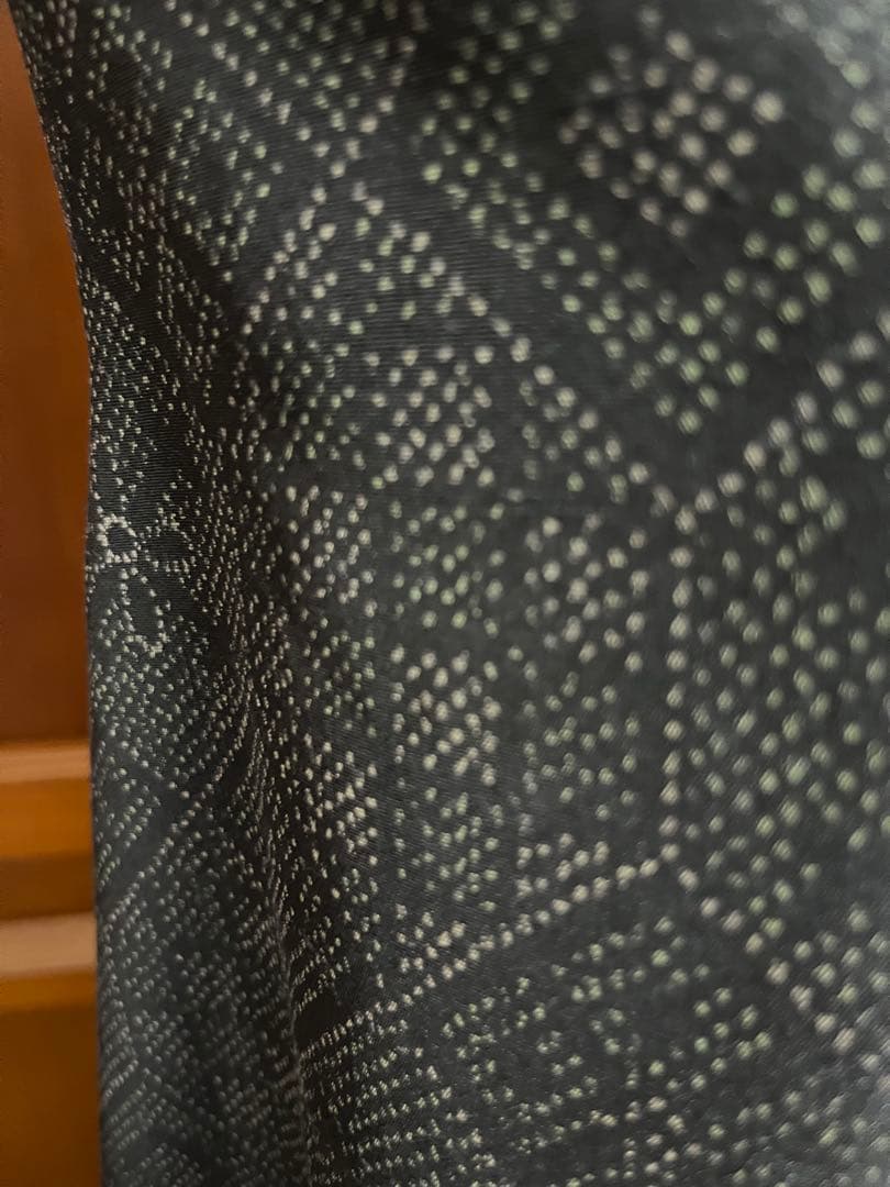 着物リメイクワンピース　大島紬120㎝