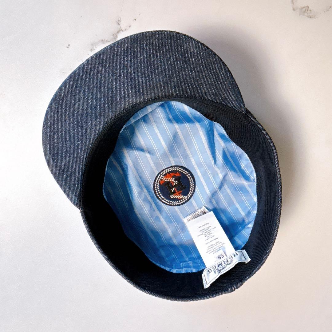 【カリーナ】エルメス カブール キャスケット インディゴ デニム アンカー