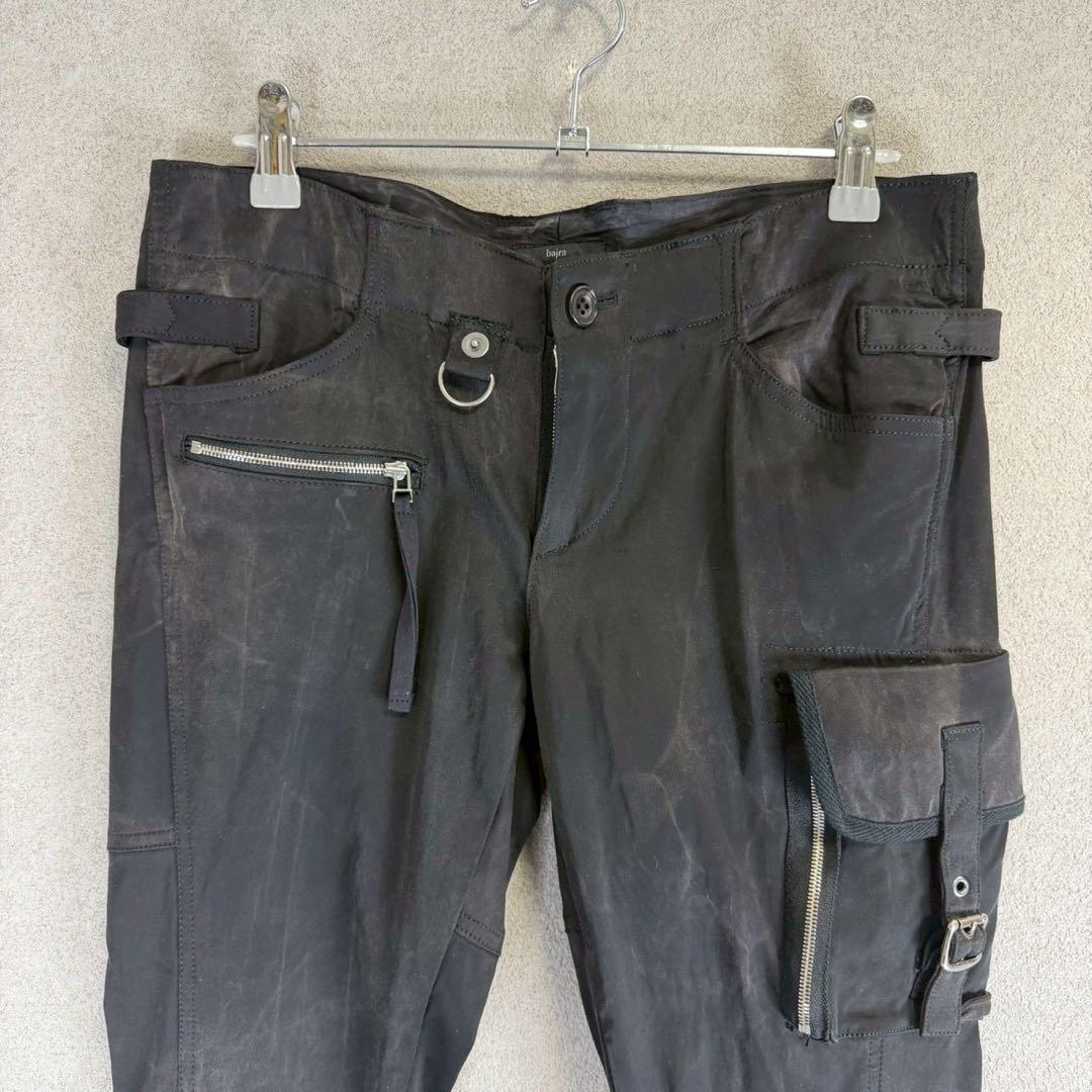 希少 bajra キュプラ レーヨン ムラ染 ジップ カーゴ